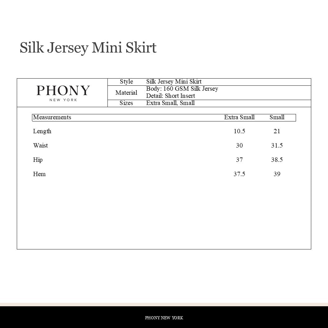 Silk Jersey Mini Skirt