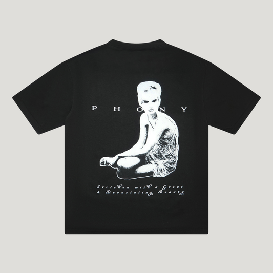 Gemma Ward - Black Organic Cotton Short Sleeve