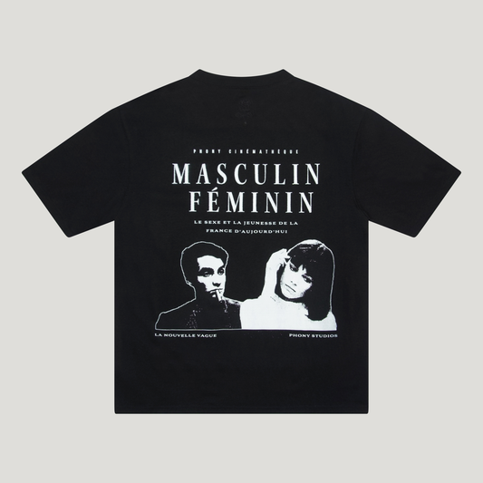 French New Wave - Black Organic Cotton Short Sleeve