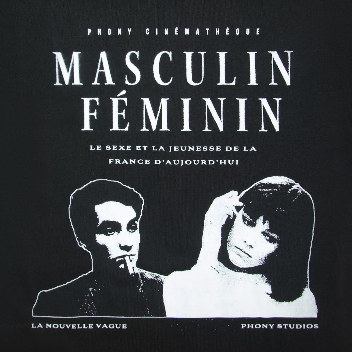 French New Wave - Black Organic Cotton Short Sleeve