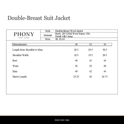 Double-Breast Suit - Wool Twill