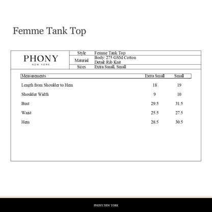 Femme Black Cotton Tank