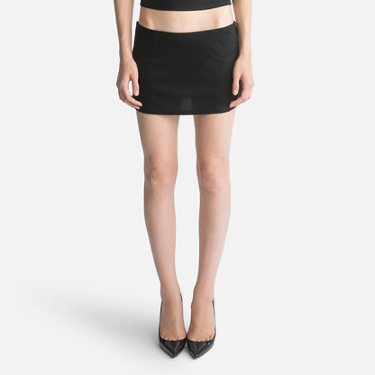 Silk Jersey Mini Skirt