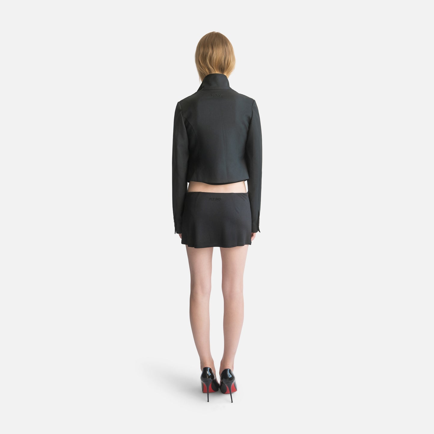 Femme Wrap Neck Double-Breasted Jacket