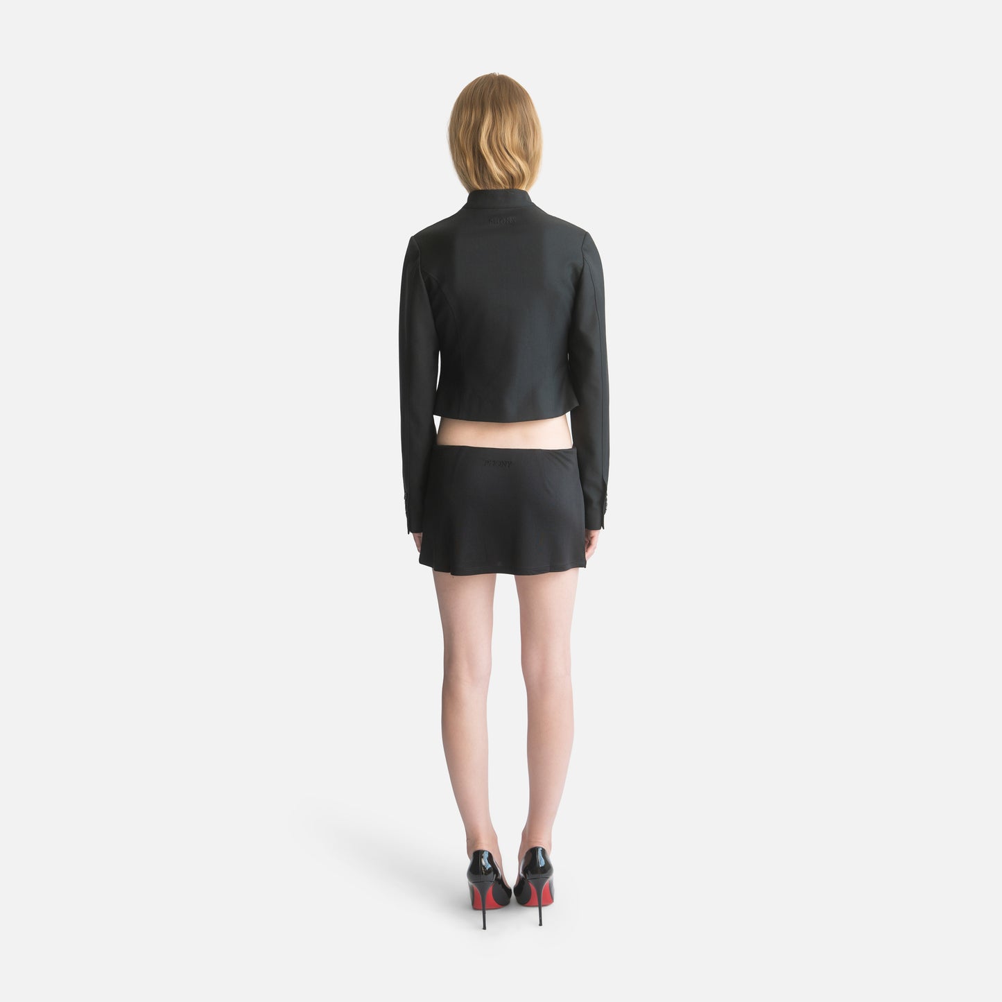 Femme Stand Collar Double-Breasted Jacket