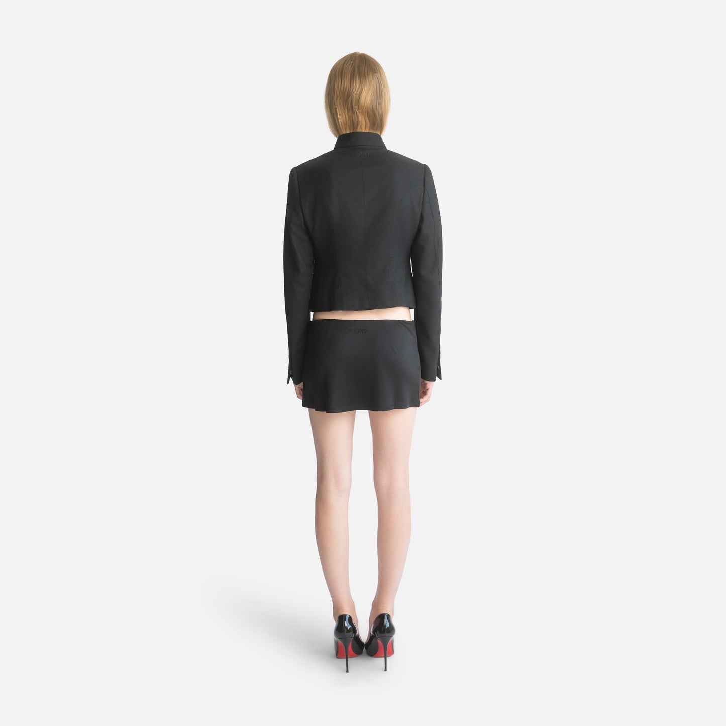 Femme Stand Collar Single-Breasted Jacket