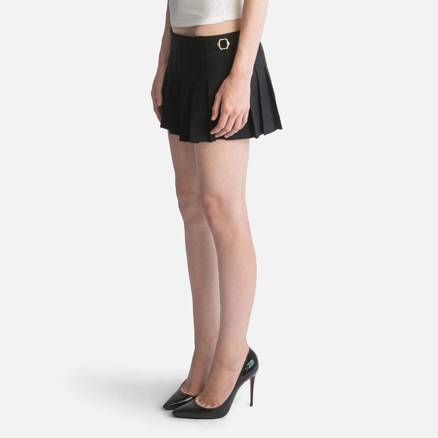 Low-rise Panel Mini Skirt
