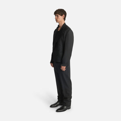 Homme Stand Collar Double-Breasted Jacket