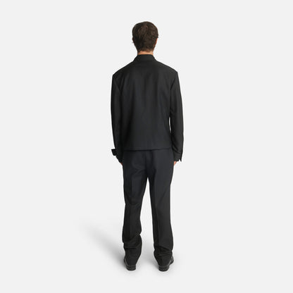 Homme Stand Collar Double-Breasted Jacket