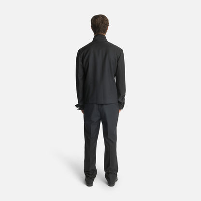 Homme Wrap Neck Double-Breasted Jacket