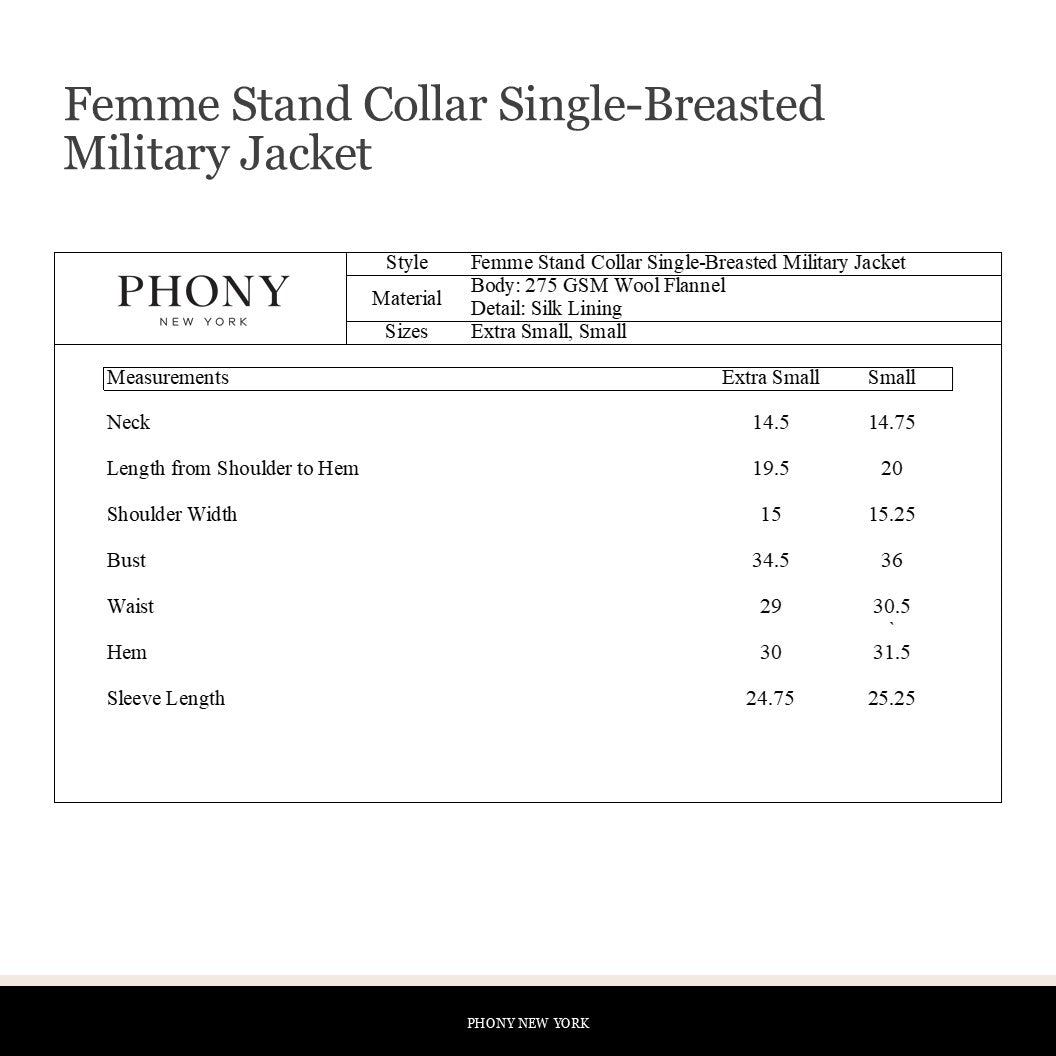 Femme Stand Collar Single-Breasted Jacket