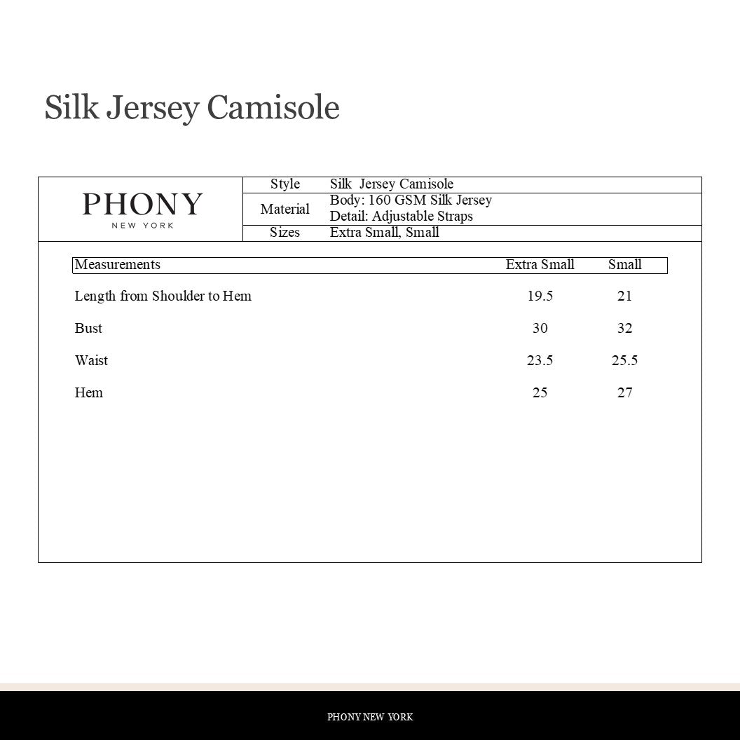 Silk Jersey Camisole - Black