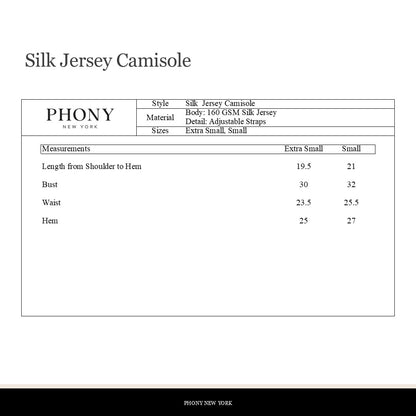 Silk Jersey Camisole - Black