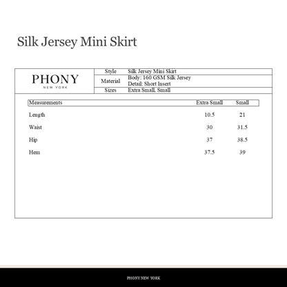 Silk Jersey Mini Skirt
