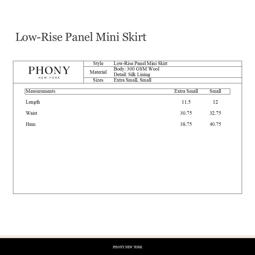 Low-rise Panel Mini Skirt