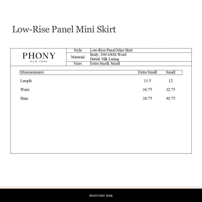 Low-rise Panel Mini Skirt