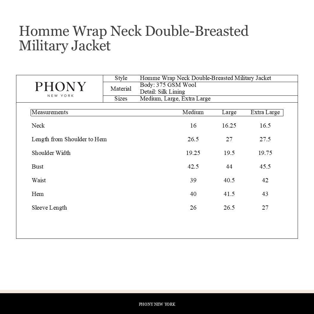 Homme Wrap Neck Double-Breasted Jacket