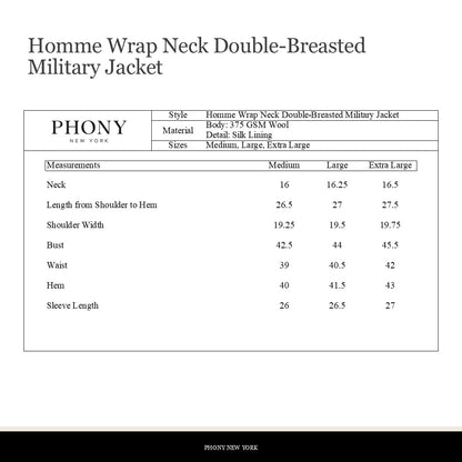 Homme Wrap Neck Double-Breasted Jacket