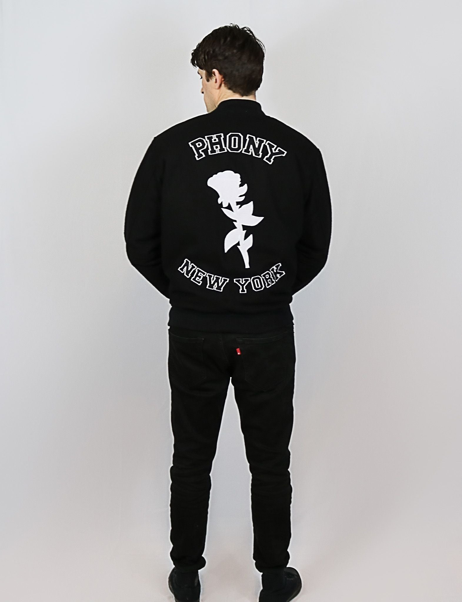 White jacket on sale with rose